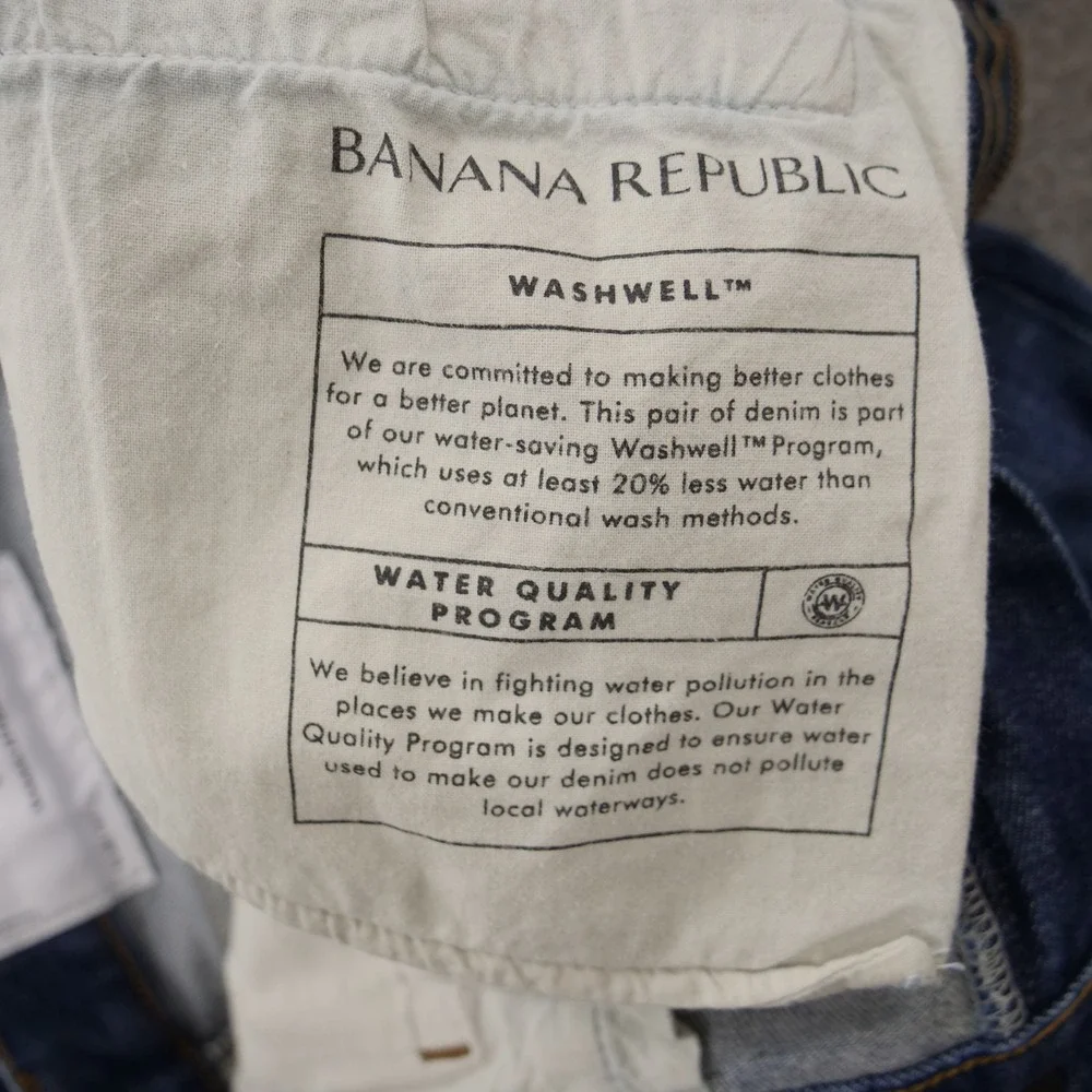Banana Republic Jeans Mens 32 Blue Slim Straight Fit Mid Rise Zip Fly Denim